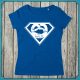 T-Shirt Superbrezn royal blau Damen