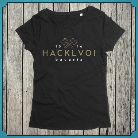 T-Shirt Hacklvoi schwarz Damen