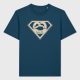T-Shirt „Superbrezn“ in Blau mit Brezenmotiv im Superhelden-Stil